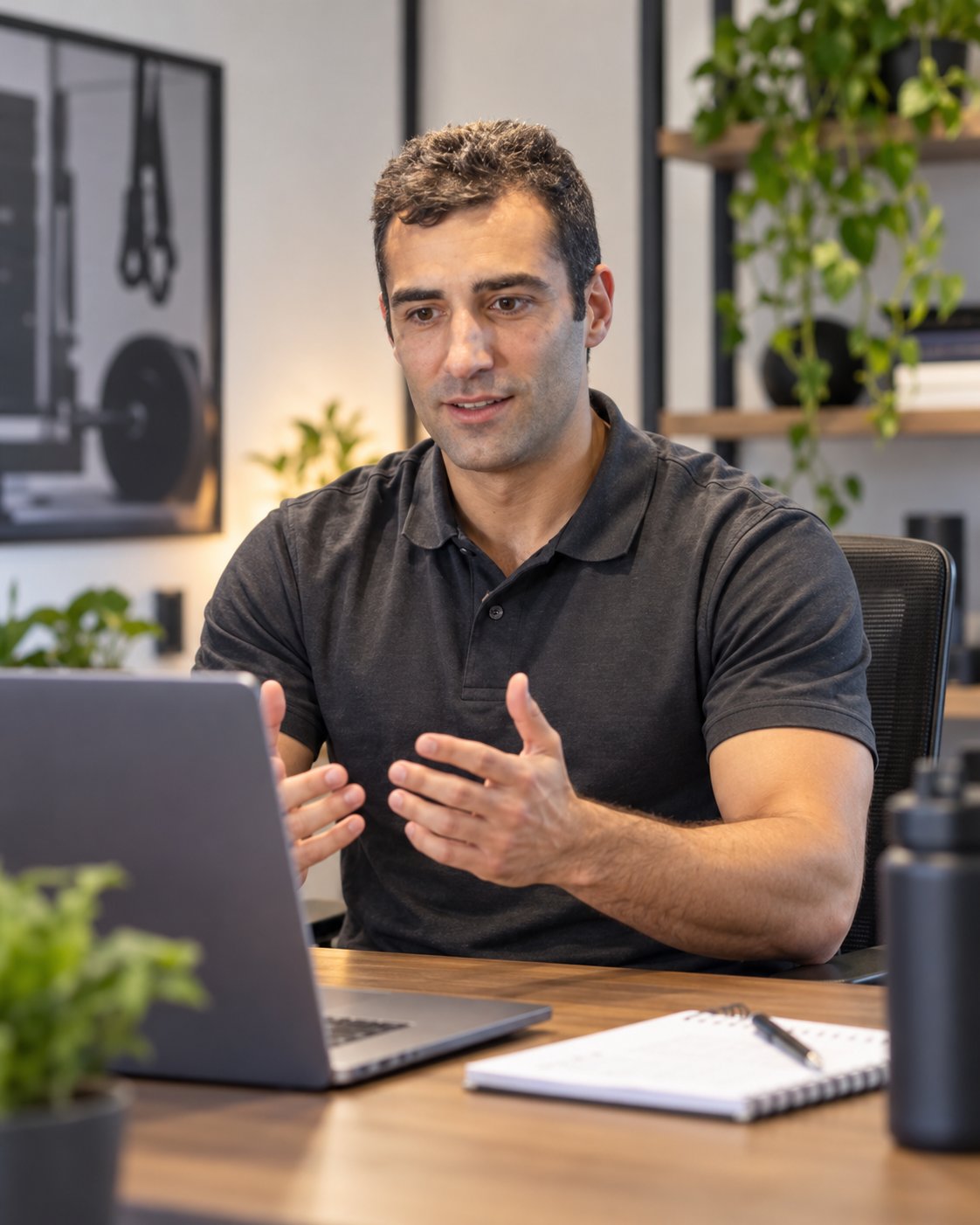 Oriol Simó en una sesión online con un cliente
